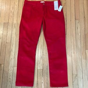 Red corduroy jeans from banana republic
